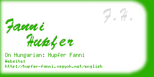fanni hupfer business card